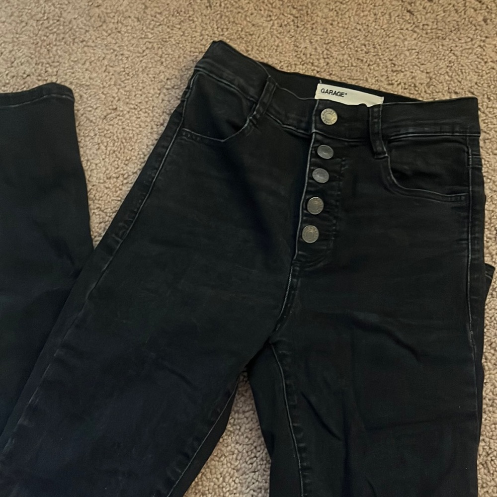 Garage black button-up Skinny jeans (size: 0)